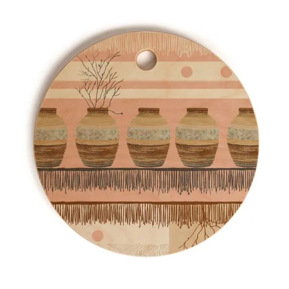 New Deny Designs Cutting Charcuterie Board  by Artist Viviana Gonzalez